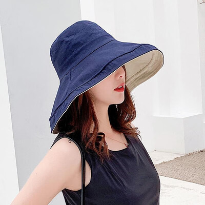 

Fashion Women Bucket Hat Caps Fisherman Sun Visor Floppy Cap Vacation Wide Brim Foldable Sun-Proof Hats