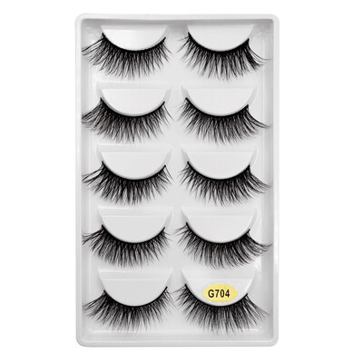 

〖Follure〗5 Pair 3D Natural Thick False Fake Eyelashes Eye Lashes Makeup Extension