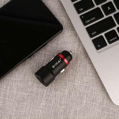

BH-CC003 Portable Compact Aluminum Alloy Dual USB Port Car Charger