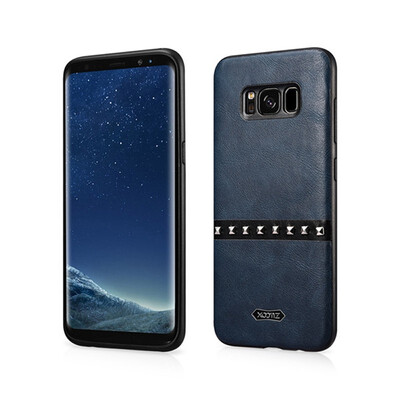 

Original XOOMZ Case For Galaxy S8 58" Luxury 3D Englon Leather Rivets Cases For Samsung Galaxy S8 Plus 62inch Phone Back Cover
