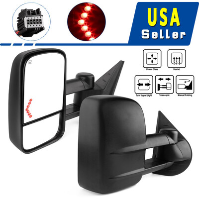 

for 07-13 Chevy Silverado 1500 2500 3500 Tow Mirrors Power Heated LED Signals