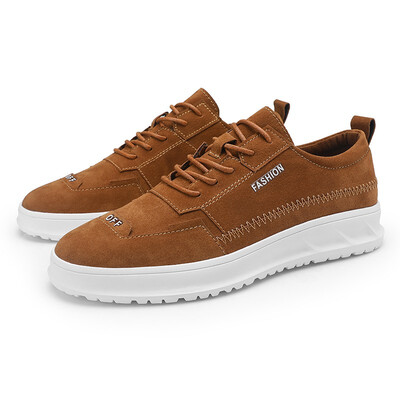 

Plate shoes Korean version of the trend low to help wild breathable sports casual mens shoes autumn new lace with non-slip shoes