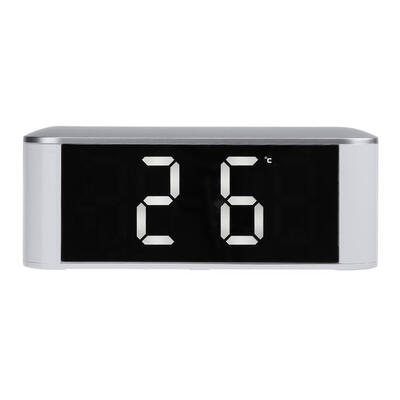 

Digital Display Touch LED Mirror Clock wTemperature CF Alarm Snooze