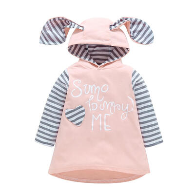 

Girls Stripe Dress Toddler Kids Baby Long Sleeve Cartoon Party Cute Clothes