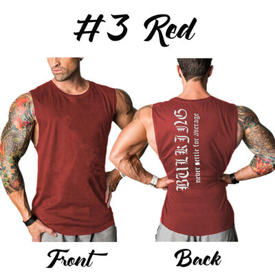 

Mens Printed Fitness Activewear Tops T-Shirt Gym Bodybuilding Muscle Tee Vests