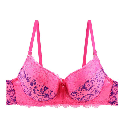 

〖Follure〗Fashion Sexy Gathering Ladies Bra C Cup Lace Printed Coloured Underwear Bra