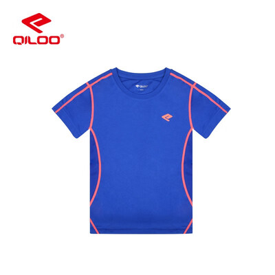 

QILOO Round neck short T-shirt children summer sweat absorption comfort 11233