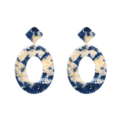 

Juran 4 colors resin statement earrings vintage big round dangle earrings for women 2019 acrylic jewelry wholesale