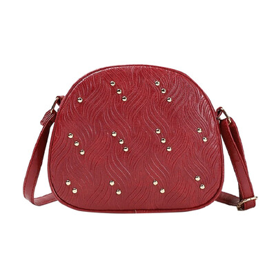 

Tailored Women New Fashion Rivet Small Round Bag Messenger Crossbody Shoulder Bag