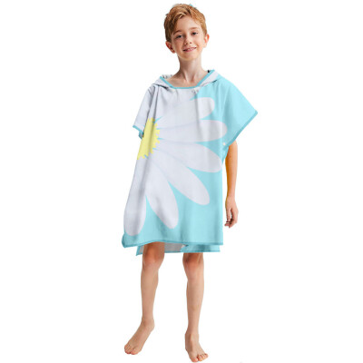 

Kids Baby Girls Boys 3D Digital Printing Hooded Bathrobe Bathing Beach Towel