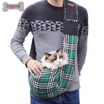 

Pet Carrier Checked Sling Bag Polyester Pet Carrier Aslant Bag for Outdoors Hiking Camping Shopping