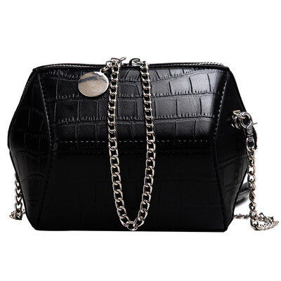 

Bag female 2019 new Korean version of the wild ins shoulder slung wideband fashion texture simple foreign small square bag