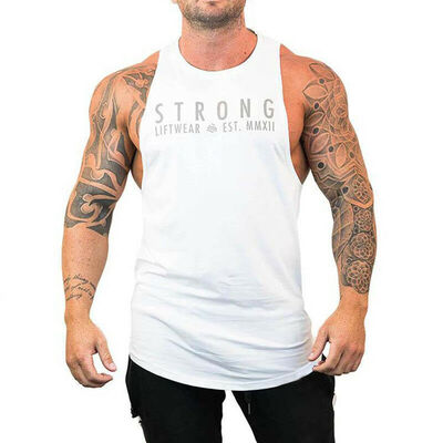 

Mens Fitness Activewear Tops T-Shirt Gym Bodybuilding Muscle Tee Vests