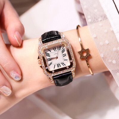 

Watch ladies&students Korean version of rhinestone fashion waterproof casual atmosphere Shi Ying ladies watch shaking sound ne