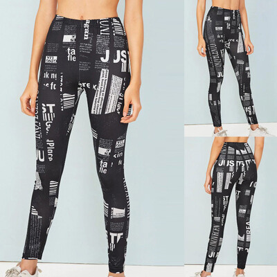 

Tailored Womens Letter Print Workout Leggings Fitness Sports Running Yoga Athletic Pants