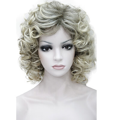 

StrongBeauty Short Super Curly Blonde Full Synthetic Wig Full Wigs