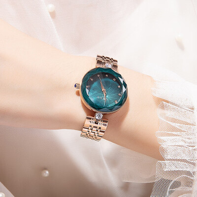 

Luxury diamond cut mirror ladies steel belt watch quartz watch fashion chain watch watch