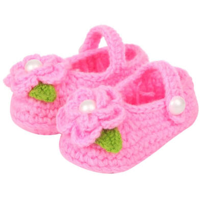 

Handmade Newborn by Infant Boys Girls Crochet Knit Toddler Shoes