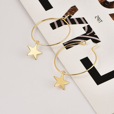 

New Fashion Big Circle Round Drop Earrings for Women Gold Silver Color Earring Party Jewelry Gift Statement Punk Mujer oorbellen