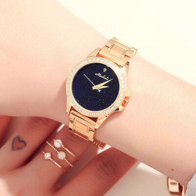 

Star Watch Womens Trend Steel Strip Waterproof Korean Womens Quartz Watch Womens Watch