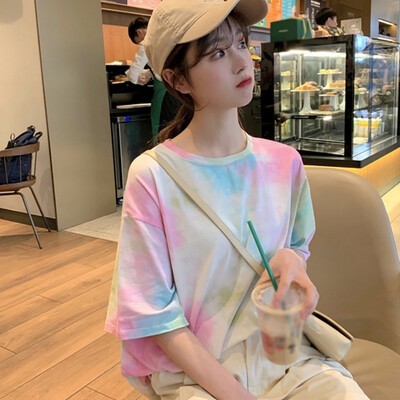 

Womens Fashion Round Neck Printed Short Sleeve Pullover Hip Hop T-Shirt