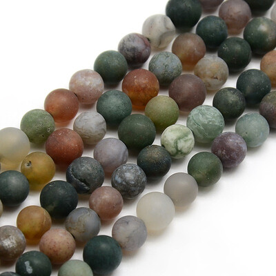 

Frosted Natural Indian Agate Round Bead Strands 4mm Hole 1mm about 9396pcsstrand 149"156