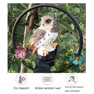 

Solar Light Waterproof LEDs Owl Shape Wind Chimes Light Home Garden Yard Lawn Hanging Lamp Decor Rotating for Outdoor Indoor Garde
