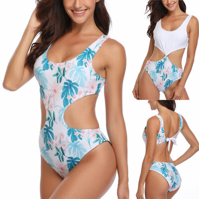 

Saidsome Women Siamese Bikini Set Push-Up StripeSwimwear Beachwear Swimsuit