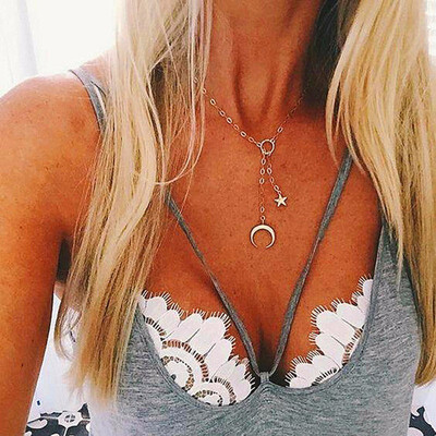 

Multilayer Crystal Cross Necklace Ladies Retro Shell Choker Necklace Round Pendant Necklaces For Women Party Jewelry Accessories