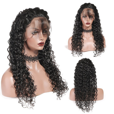 

Braziian Hair Water Wave Human Hair Lace Front Wig 134 Human Hair Wigs With Baby Hair Natural Color