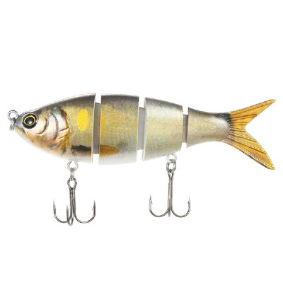 

Lixada Fishing Lure 4 Sections Hard Lure 3D Simulation Bait Big Segmented Artificial Bait VIB Bait Treble Hook Fishing Tool