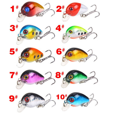 

VISSEN 10pcslot 3cm16g Minnow Rock Fishing Lure Artificial Hard Swim Fish Wobbler Chubby Crankbait lure Fake Bait