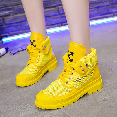 

Sports wind shoes women ins Super Fire 2019 summer fashion new breathable lace-up thick bottom trend Martins boots tide