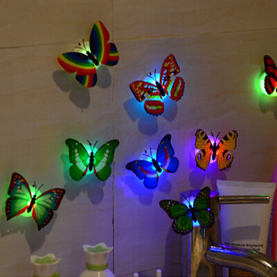 

〖Follure〗10 Pcs Wall Stickers Butterfly LED Lights Wall Stickers 3D House Decoration