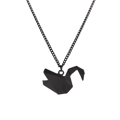 

Crane Hollowed Out Origami Pendants Clavicle Delicate Cute Necklace Women harajuku Simple Jewelry Gift collares Fashion