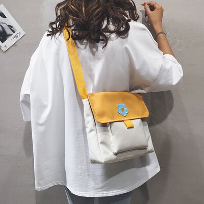 

Big bag female 2019 new Korean casual wild broadband shoulder bag Harajuku wind canvas bag ins Messenger bag