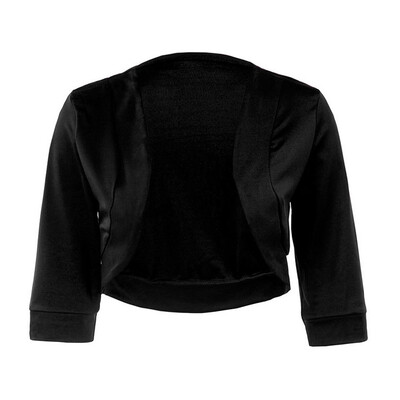

Womens Casual Slim 34 Sleeve Crop Coat Tops Plus Size Solid Open Front Outwear