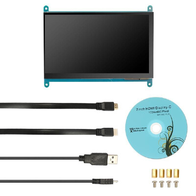 

7 Inches LCD Touching Screen for Raspberry Pi 1024600 Display-C Support Various Systems DIY Module Kit