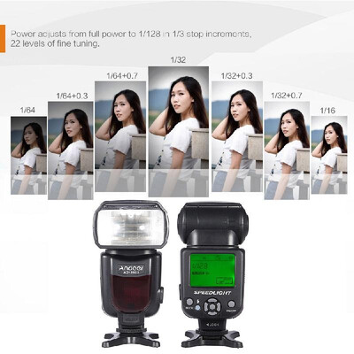 

Andoer AD-960II Universal LCD Display On-camera Speedlite Flash GN54 for Nikon Canon Pentax DSLR Camera