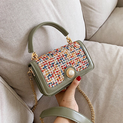 

Female bag 2019 new fashion handbag summer small fresh gas chain messenger bag wild ins shoulder bag