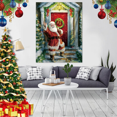 

Siaonvr Santa Claus Tapestry Christmas Gift Blanket Wall Hanging Wall Decoration 29x37In