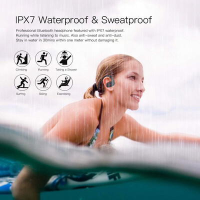 

Dacom L05 Bluetooth Headphone Bluetooth 41 Wireless Sports Earphone IPX7 Waterproof Sweatproof Stereo with Mic for Android IOS Bl