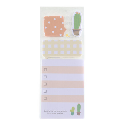 

Fresh Cactus Love Memo Pad Sticky Notes Memo Notebook Stationery School Supplies