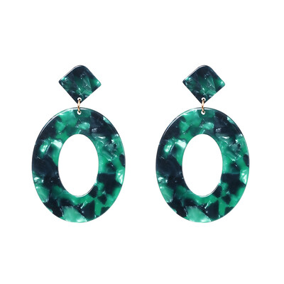 

AOTEMAN 2019 New design 4 colors resin statement earrings vintage big round dangle earrings for women acrylic party jewelry