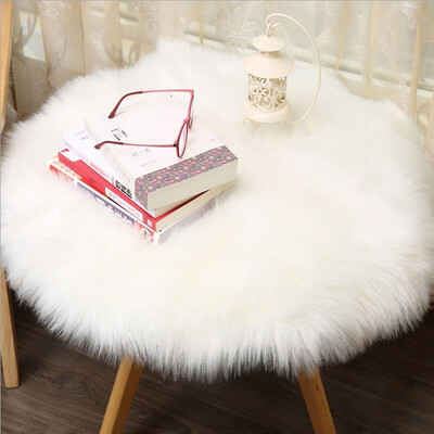 

Siaonvr Soft Artificial Sheepskin Rug Chair Cover Artificial Wool Warm Hairy Carpet Seat