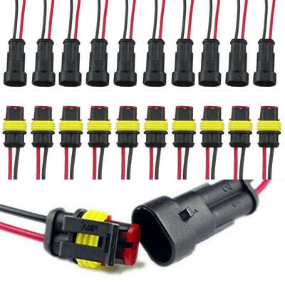 

10pcs kit 2-pin road automotive waterproof electrical connector plug