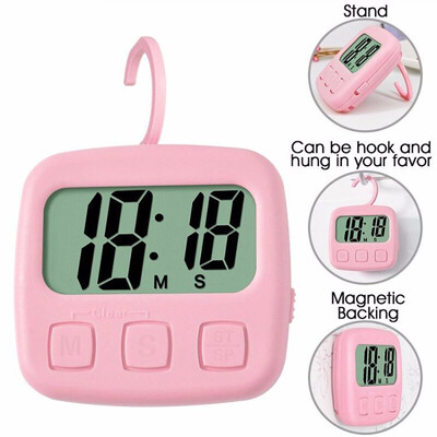 

Kitchen Timer Digital LCD Cooking Timer Electronic Full Vision Swivel Hook Count-Down Up Clock Loud Alarm Magnetic Stand Timer