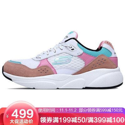 

Skechers new fashion strap retro low cut casual shoes 13019 white pink blue 38