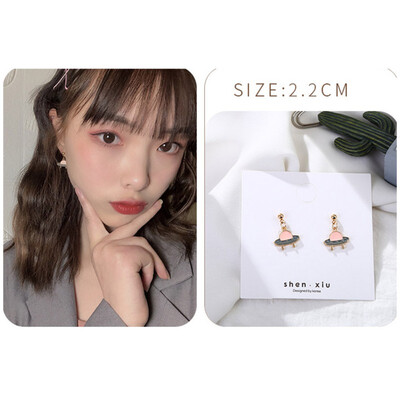 

New Hot Sell Small Stud Earrings Set For Women Girl Stud Earrings Vintage Cherry Pattern Alloy Wild Sweet Jewelry Earrings