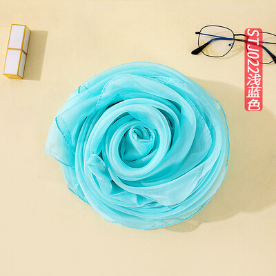 

Summer sunscreen solid color silk scarf sunscreen beach towel Korean version of ice silk clear scarf shawl wholesale